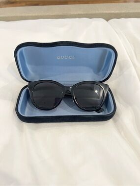 Gucci Women's Black Cat-Eye Sunglasses with Case